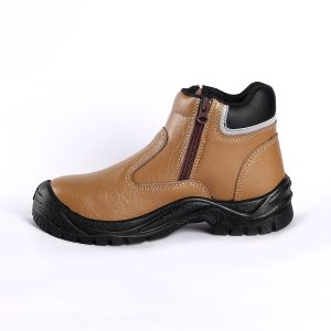 Footwear Lace Up Cut Steel Toe PU Sole Protection Shock Function Anti Slip Work Boots Safety Shoes