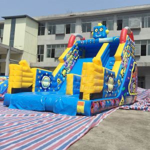 Cheap Commercial Inflatable Water Slides Robot Theme Outdoor With Printing for sale