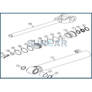 360979A1 Lift Cylinder Seal Kit fits Wheel Loader CNH 521D 521E 521F