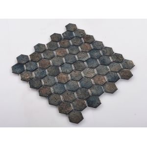 Agglomerate Mosaic Tile with Hexagon Shape