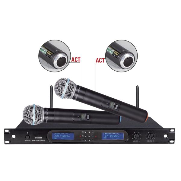 excellent quality 8008 wireless microphone system 200 channels infrared LCD