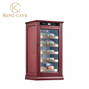 China Humidity Temperature Adjustable Digital Cigar Display Humidor Cabinet on sale