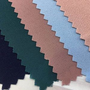 Stretch 60 inch Plain Crepe Fabric Polyester Textile Material 130gsm