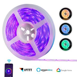 Dimmable DIY RGB Smart Led Strip With Cold White Light 100 - 240VAC