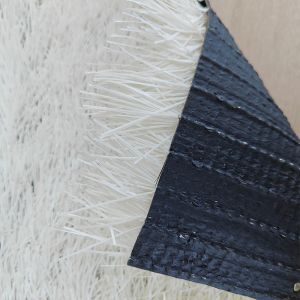 50mm White Artificial Football Turf 12000 Dtex Infill Needed Synthetic Turf For