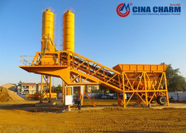 Quality High Productivity Concrete Mixing Plant Mobile YHZS60 For Construction Works wholesale