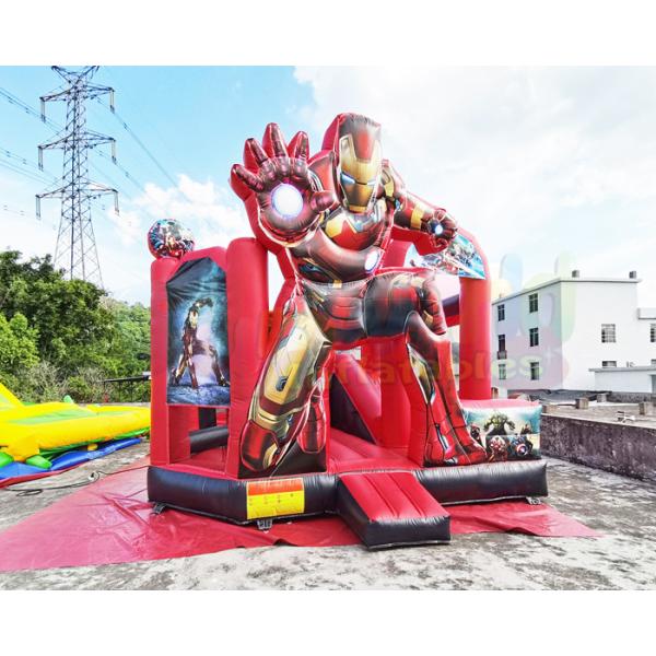 Quality Inflatable Commercial Bouncy Castles Iron Man Jumping House wholesale