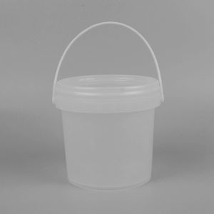 Snap On Lid Transparent Plastic Bucket 5 Gallon With Metal Handle