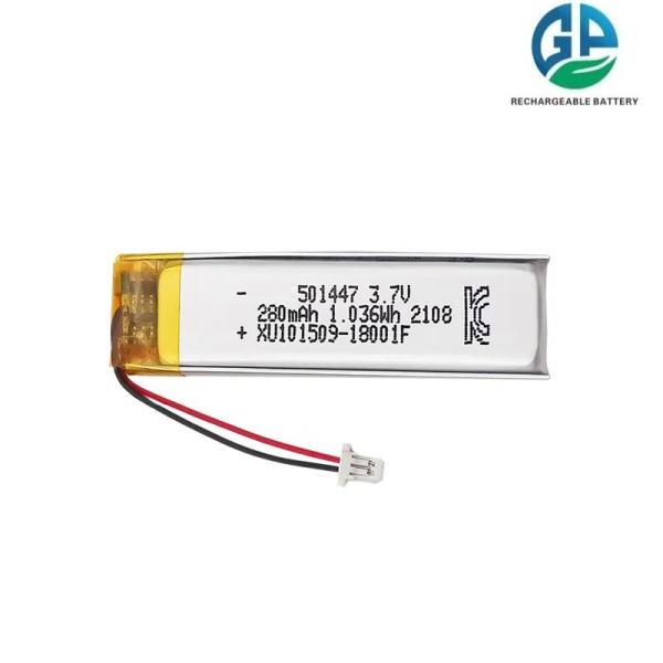 High Discharge Rate Battery 30C Rechargeable 501447 Customized LED Li-Polymer 3