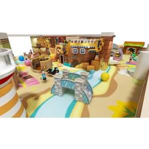 Pirate Ship Indoor Playground with Soft Padded Structure