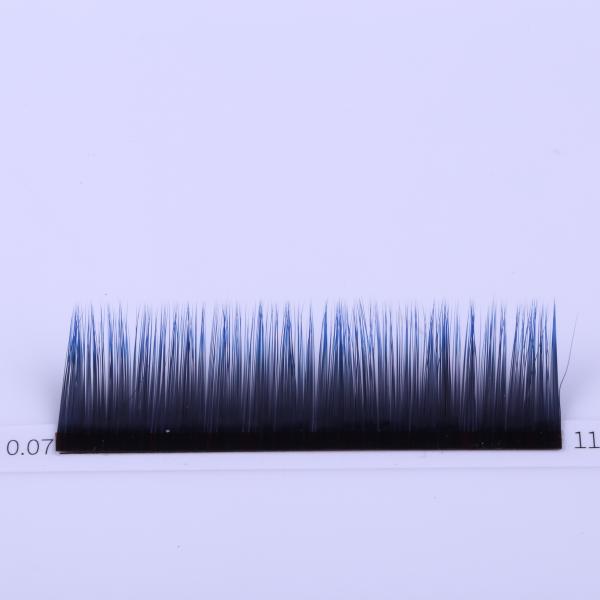 Gradual Blue Blooming Eyelash Individual Extensions Synthetic Hair 0.07mm Thickness