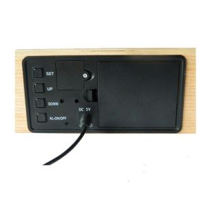 Office Digital LED Wood Clock with Calendar