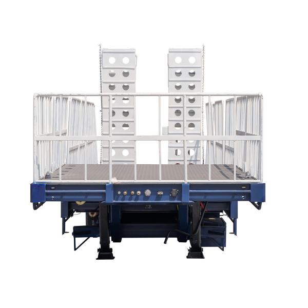 Quality Multi 3 Axles Heavy Lowbed Drop Deck Gooseneck Flatbed Skeleton Semi Truck Trailer wholesale