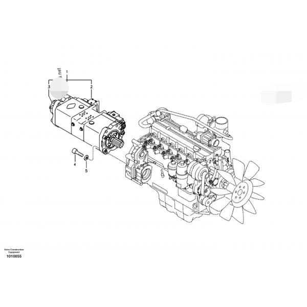 Hydraulic Main Pump Excavator Volvo EC180BLC K5V80 14533644 Hydraulic Pump