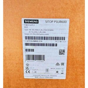 Cheap SIEMENS 6EP3336-8MB00-2CY0 SITOP PSU8600 1AC 20 A/4X5 A PN STABILIZED POWER SUPPLY INPUT: 100-240 V AC for sale