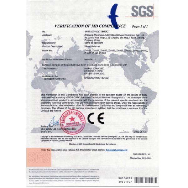 Wheel Equipment Wheel Ballancing Wheel Balancer Trainsway Zh825b