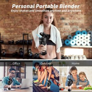 Portable Blender,16 Oz Rechargeable Type-C Personal Mini with Ultra Sharp Four