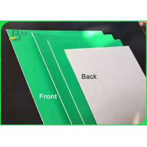 1.2mm Hard Stiffness Laminated Green / Grey Chipboard Straw Board For Packing