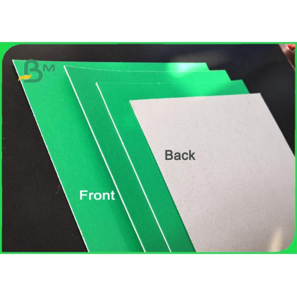 1.2mm Hard Stiffness Laminated Green / Grey Chipboard Straw Board For Packing