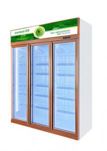 Cheap Nice Appearance Luxury Commercial Beverage Fridge 3 Door Upright Display for sale