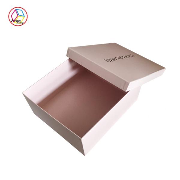 Quality Customized Pink Two Pieces Hard Cardboard Gift Boxes Matte Lamination wholesale