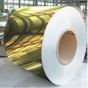 Golden Painted Aluminium Coil / Mirror Finish Aluminium Sheet Coil 8011