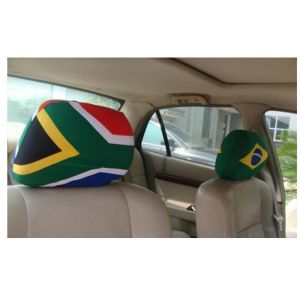 Advertising Rear View Mirror Cover / Promo Items Decorative Headrest Covers