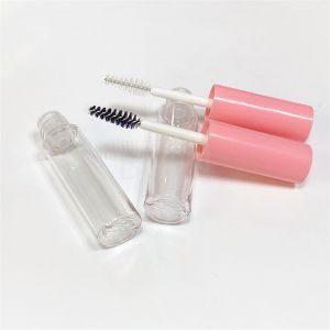 Transparent Plastic Mascara Tube Double Cylinder Wand Empty Mascara Container