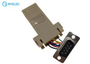 Custom DB9 RS232 Male To RJ45 Female Modular Adapter Custom Pin Out Accepted