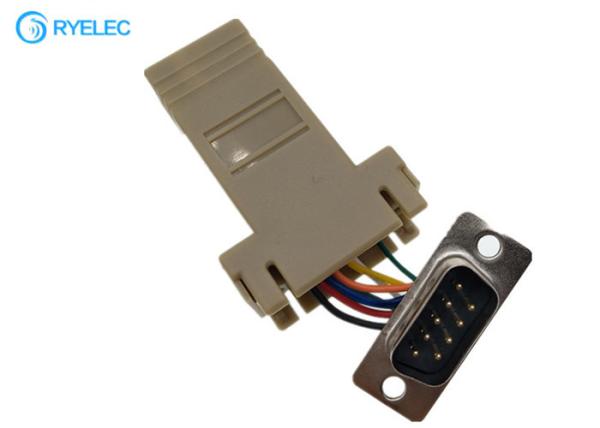 Quality Custom DB9 RS232 Male To RJ45 Female Modular Adapter Custom Pin Out Accepted wholesale