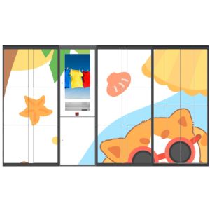 China Express Smart Laundry Locker Cabinet Pickup QR Barcode Reader on sale