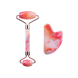 Double Head Face Jade Roller 36g 18g Gua Sha Jade Roller Set Free Sample
