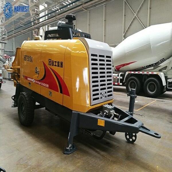 Quality Hopper Capacity 0.6cbm  HBT9018K 60m3/H Concrete Trailer Pump wholesale