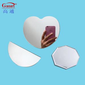 Bath Mirror Square Wall Inflatable Ball Sticker Two-Way Wavy Full Length Decor