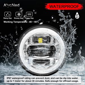 Motorcycle LED Passing Lights Fog Lamps DRL White DOT Kit for 4.5" inch Front