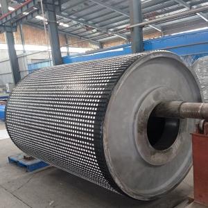China Mining Conveyor Pulley Rubber Ceramic Lagging 10m Pulley Lagging Material on sale