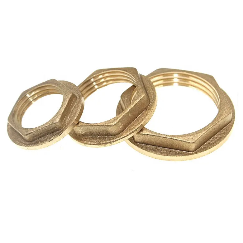 Brass Check Nut And Hex Thin Flat Head Nut M3-M25 Grade 4/6/8/10 Female Threaded