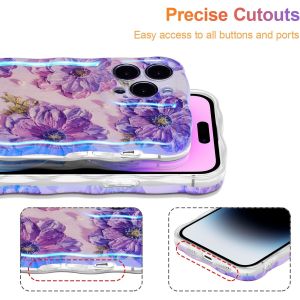 iPhone 12 Pro Max, colorful retro oil print laser gloss pattern cute curly wavy