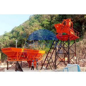 HZS35 Skip Hoist Fully Automatic Concrete Batching Plant, Concrete Batching and