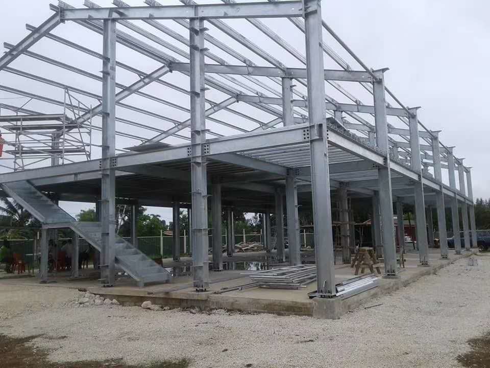 China Hot Dip Galvanized steel frame warehouse Q235 material Welding Connection on sale