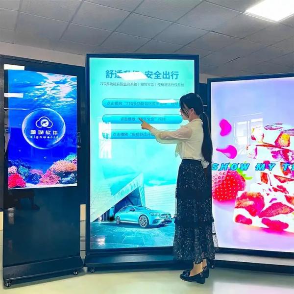 49 55 65 Lcd Poster Supermarket Advertising Machine Kiosk Floor Stand Digital Signage and Displays 4k Touch Screen