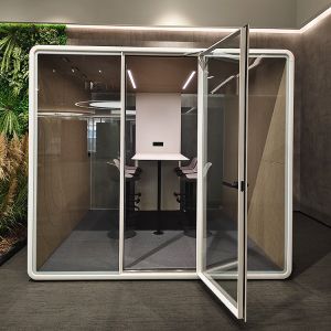 Modular Office Meeting Pod with STC30dB Soundproofing and 100-240V Power Supply