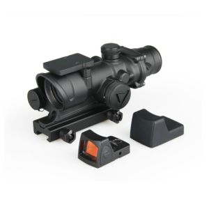 Forged Aluminum ACOG 4x32 Scope With Dual Illumination Mini Reflex Red Dot Scope