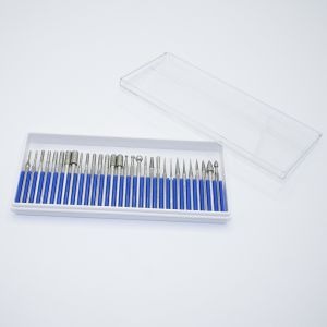 30 Different Shapes Double Cut Tungsten Carbide Rotary Burr Set with 120° Point