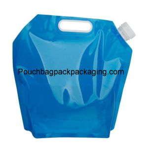 10 liter PE collapsible water container, stand up collapsible water bag plastic