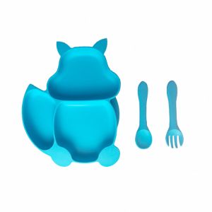 Cheap Fox Shape Foldable Silicone Bowl Non Toxic Bpa Free Customized With Spoon for sale