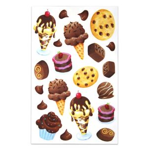 Custom Scratch And Sniff Scented Stickers Self Adhesive Food Smell Decorative