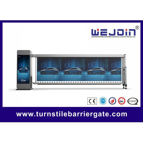Durable Advertising Barrier gate featuring 4.1 meters boom length and speed