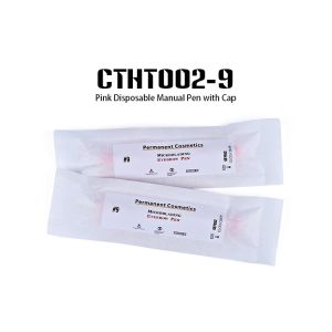 Pink Color Disposable 3D Eyebrow Embroidery Pen with Medical Bag Packing