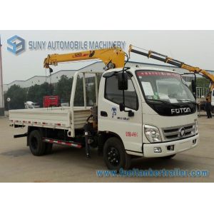 FOTON Diesel 2 Ton 4x2 Flatbed Truck With Crane 4J287C Engine